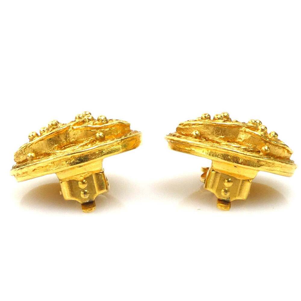 CHANEL Gold Logo Earrings - Picture 3 of 5